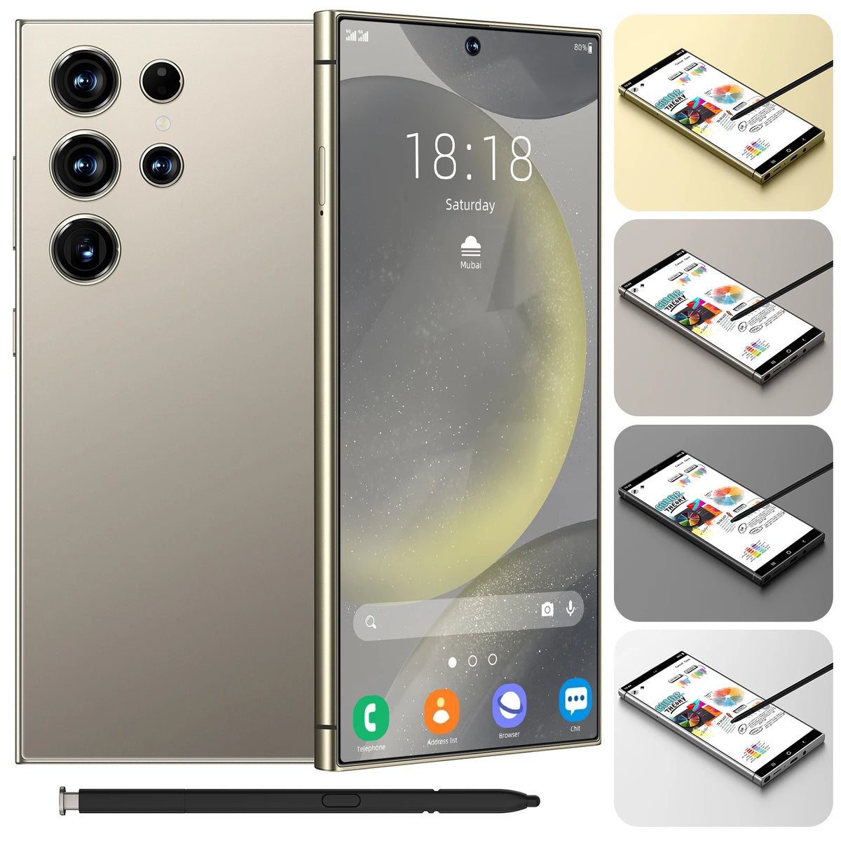 Samsung Smartphone - Smartphones 8+256GB 5G Dual SIM Original CPU Octa Core 