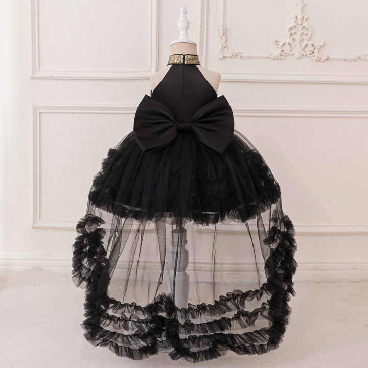 Girl Fluffy Dress Flower Baby -فستان ليجانت رقيق للفتيات