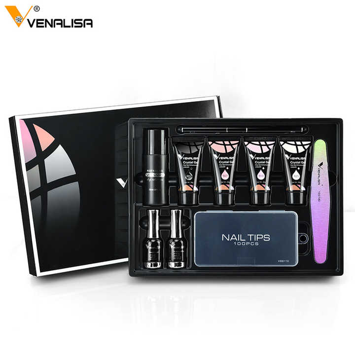 Venalisa Nails Complete Kit Gel for Extension Semi Permanent Poly Nail Gel 
