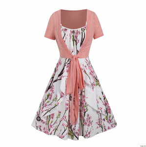 French floral women's dress 