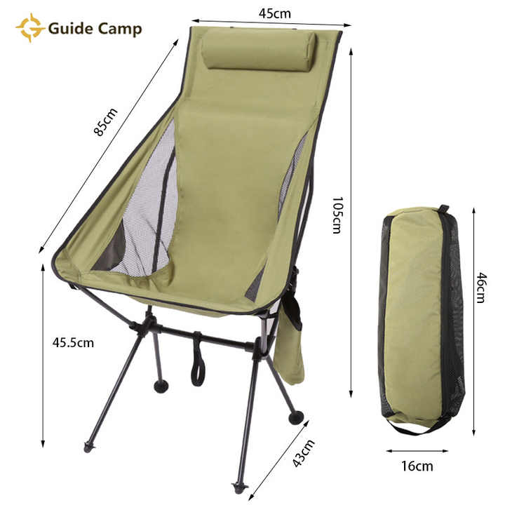 Outdoor Folding Chair, Portable Moon Chair for Beach, 