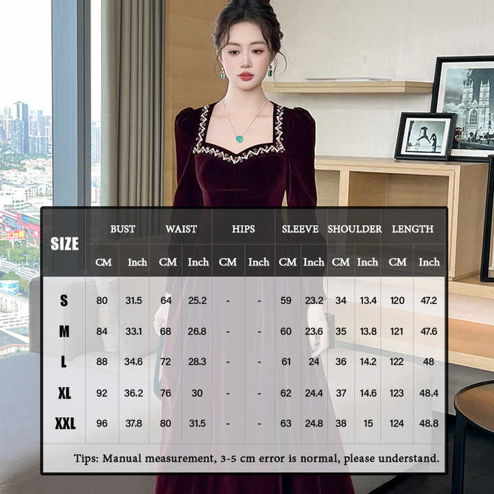Elegant women's winter dress