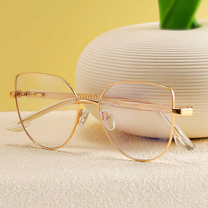 Metal Frame Cat Eye Sunglasses 