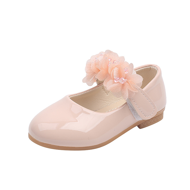 أحذية جلدية للأميرات للبنات ، أحذية أطفال من الدانتيلoes, children's water diamond lace shoes, small and medium-sized children's performance patent leather shoes, children's single shoes