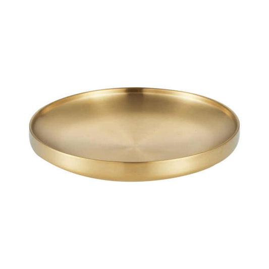 Golden stainless steel tableware with double disc 