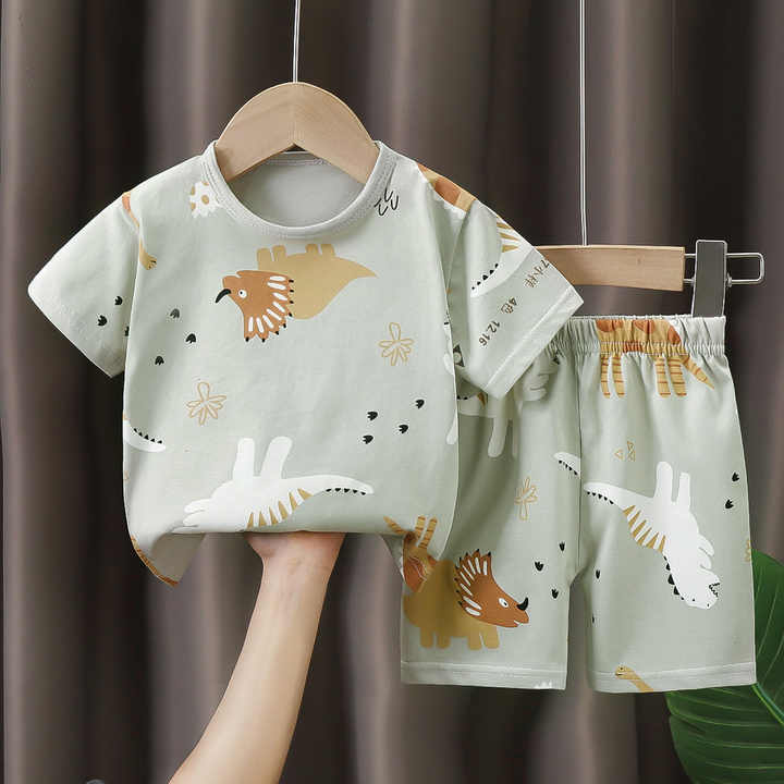 Children's Summer Cotton T-shirt Shorts Kids Clothes 