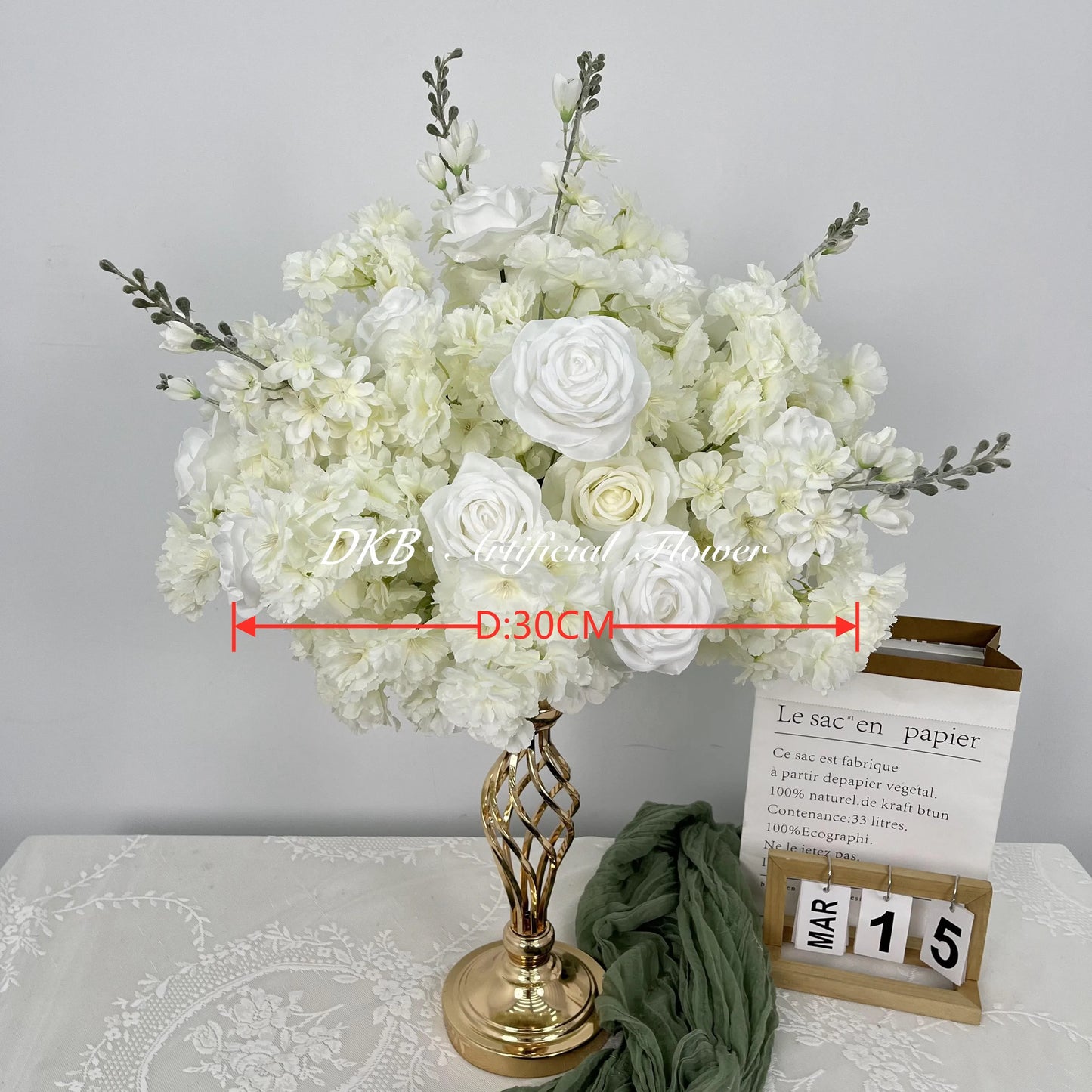 Flower ball wedding decoration pink white