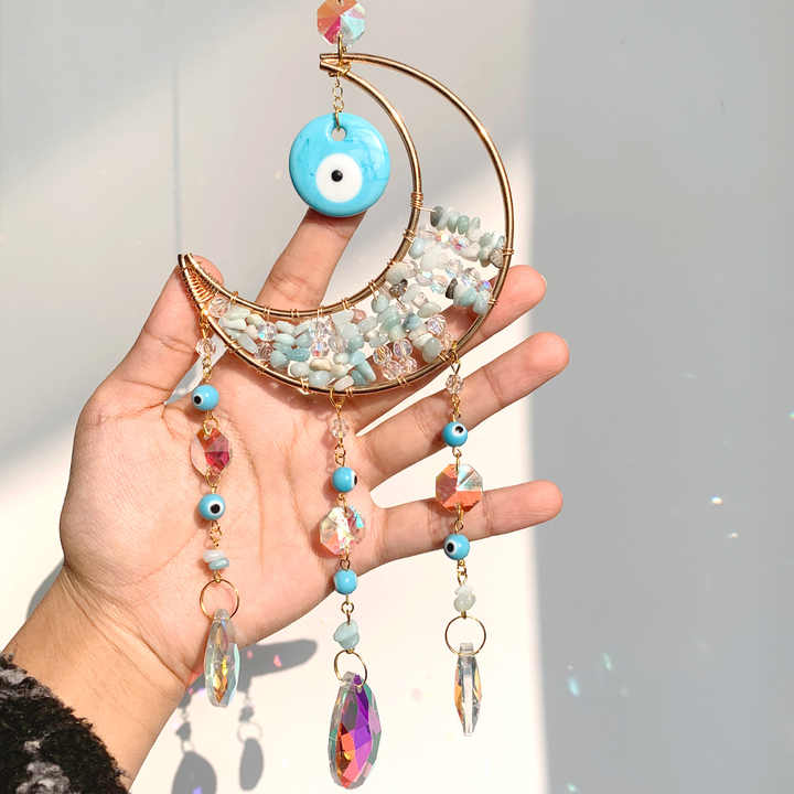 High Quality Natural Crystal Sun Catch Moon Catch 