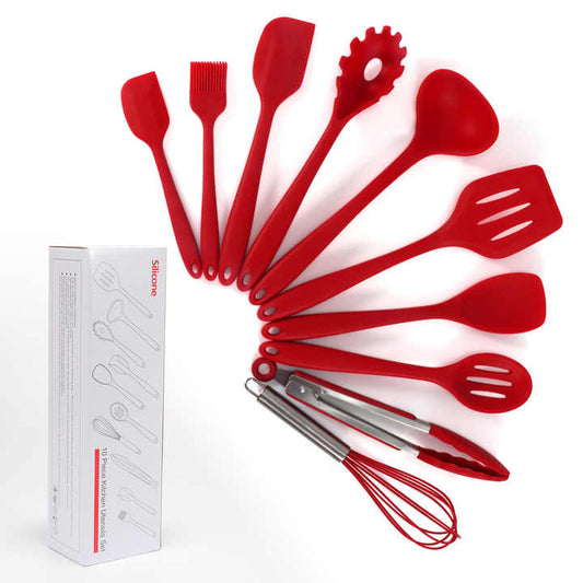 مجموعة أواني مطبخ من السيليكون -  Silicone Kitchen Utensil Set