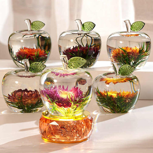 Crystal Glue Apple Night Light Night Light Christmas Gift Creative Luminous Decoration 