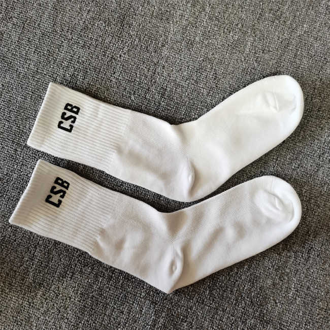 B84 RTS جوارب رياضية بيضاء مصنوعة في . B84 RTS White Sports Socks Made