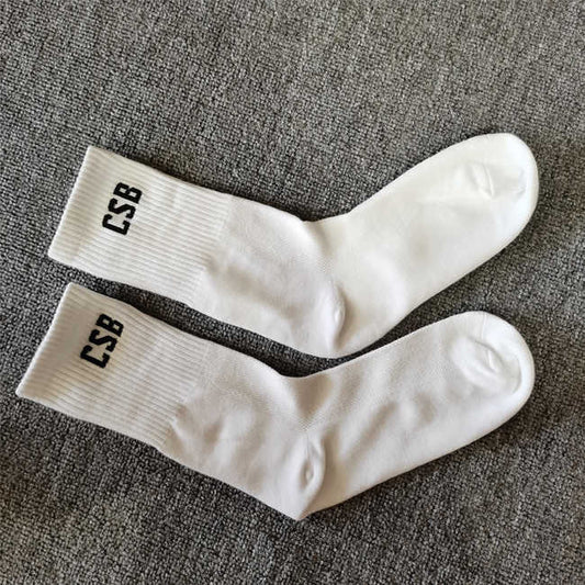 B84 RTS جوارب رياضية بيضاء مصنوعة في . B84 RTS White Sports Socks Made