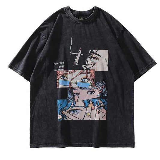 Oversized Grunge Ripped T-Shirt 