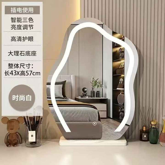 مرآة زخرفية عصرية غير متناظرة لمداخل غرفة المعيشة والحمام معلقة Modern Asymmetrical Decorative Mirror for Living Room and Bathroom Entryway Hanging