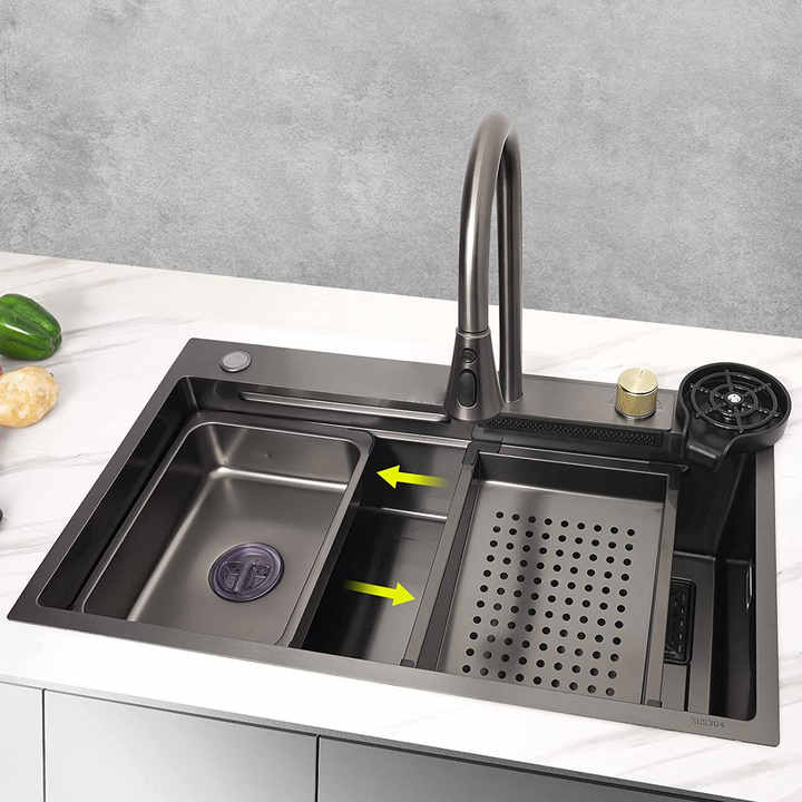 Multifunction Waterfall Single Bowl-حوض مطبخ متعدد