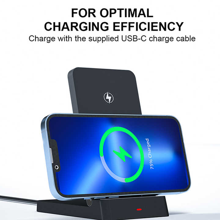 Custom Logo 15W Foldable Smart Fast Wireless Charger 