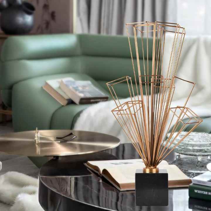 Luxury metal decorative letter, abstract coffee table, wine cabinet, balcony, TV cabinet, home decoration 