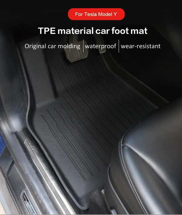 Sunsang Guangzhou Car Mats Factory TPE Car Floor Mats for Tesla Model Y 5d 
