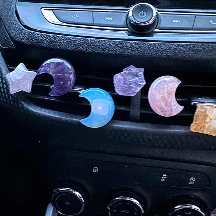 High Quality Natural Crystal Car Vent Clip. Wholesale High Quality Natural Crystal Car Vent Clip 