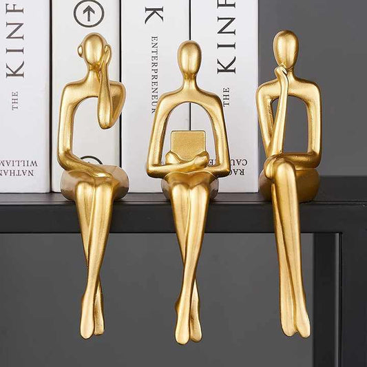 تماثيل الراتنج الحديثة, 3 قطعة من تماثيل الراتنج . Modern Resin Statues, 3 Pieces Modern Resin Statues for