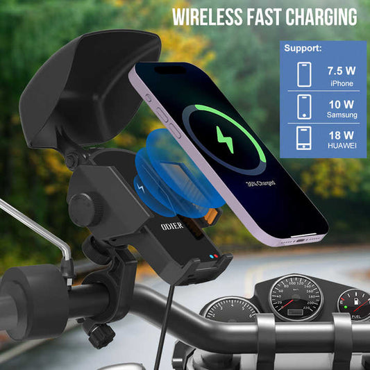 شحن لاسلكي سريع  دراجة النارية  .