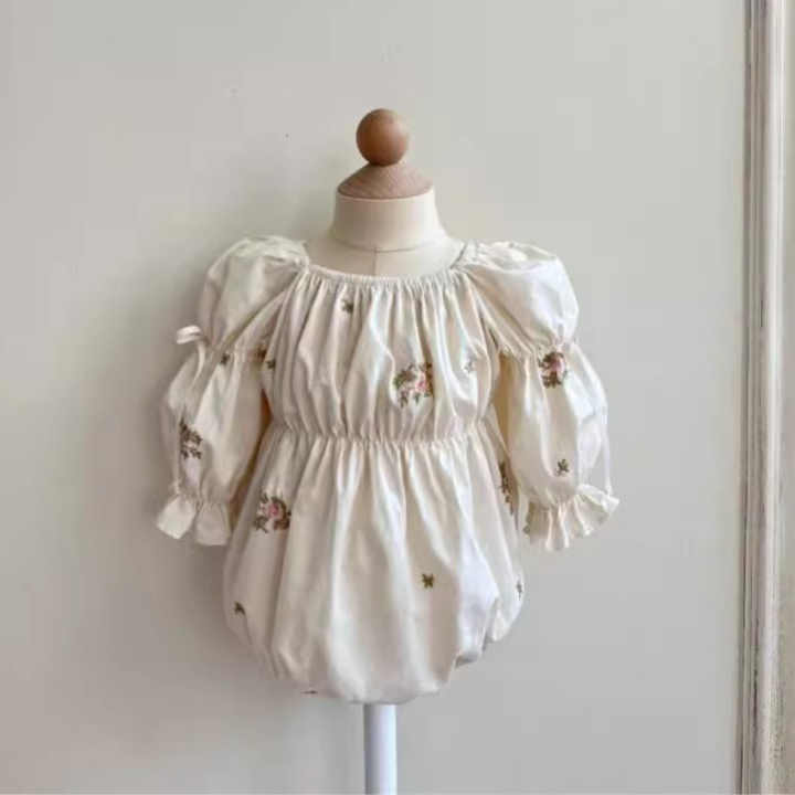 Clothes Elastic Collar Baby Clothes Girls for Kids-ملابس أطفال حديثي