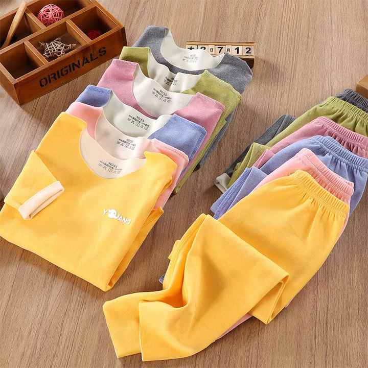 Warm velvet pajamas for children 