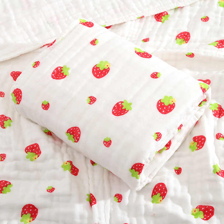 Quilt Warp Knitted Cotton -بطانية أطفال سريعة الجفاف