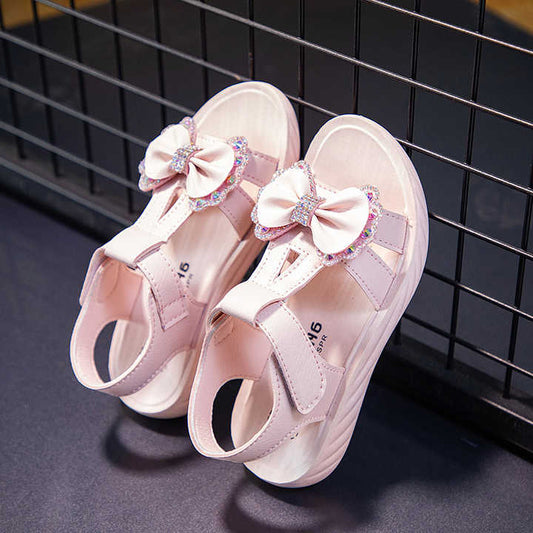 Girls' bow sandals 