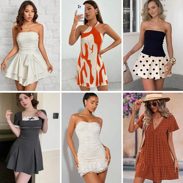Various women's dresses from brands 
