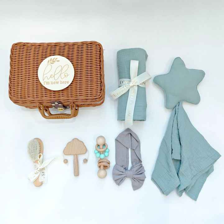 Shower Gift Set Hamper Blue-مجموعة هدايا حفل