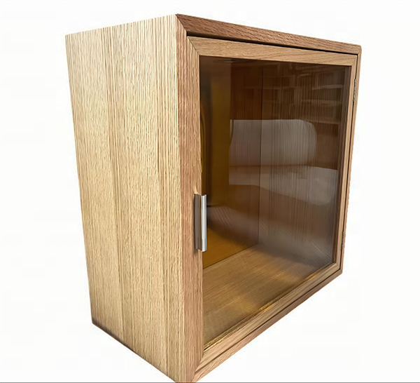 Floating wine display wall 