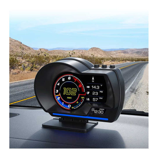 Wiyii hud P6 OBD2 + GPS نظام مقياس ذكي . Wiyii HUD P6 OBD2 + GPS Smart Gauge System