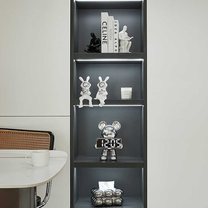 Resin Art Crafts Gifts Violent Bear Alarm Clock 