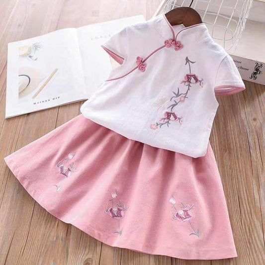 Baby Girls Hanfu Clothes Set-ملابس هانفو