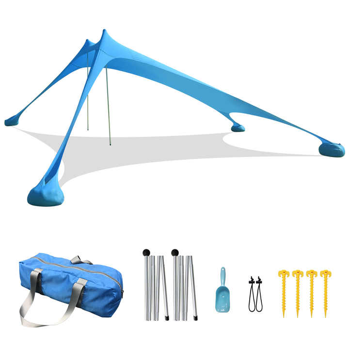 Ultralarge Foldable Beach Tent Outdoor Sun Shelters for Camping 