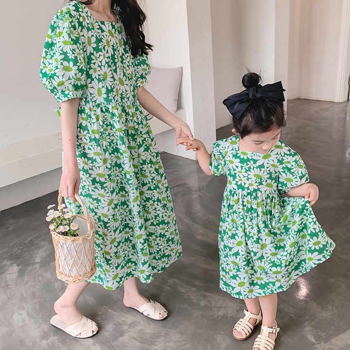 Mommy and Daughter Summer Beach Dresses 