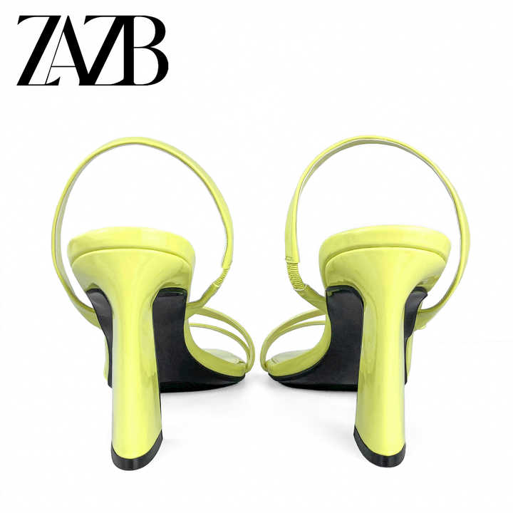 Women's High Heel Leather Sandals 