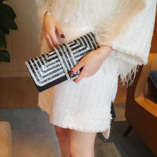 حقيبة يد ماسية للنساء حقيبة يد كريستال لحفلات الزفاف حقيبة يد لحفلات الزفاف المسائية حقيبة يد للعشاء مغلف من حجر الراين للنساء