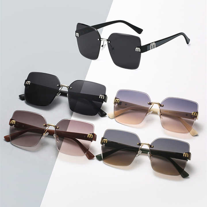 Fashionable rimless women's sunglasses 