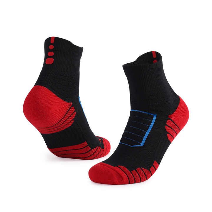 sweat absorbing, breathable and shock-absorbing sports socks جوارب كرة السلة للرجال والنساء ذات قاع سميك ومنشفة