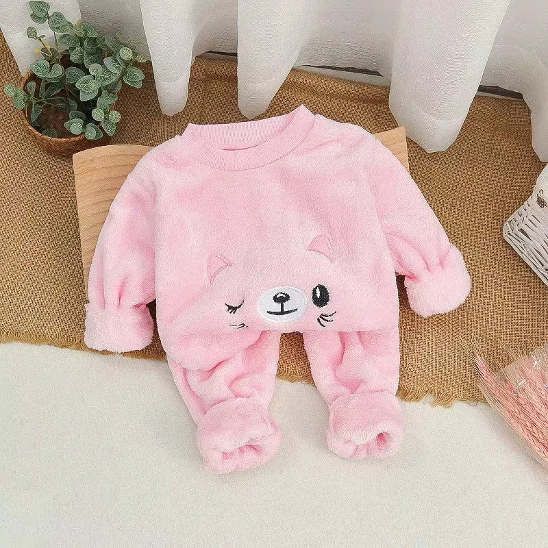 Boys and girls long sleeve pajama set 