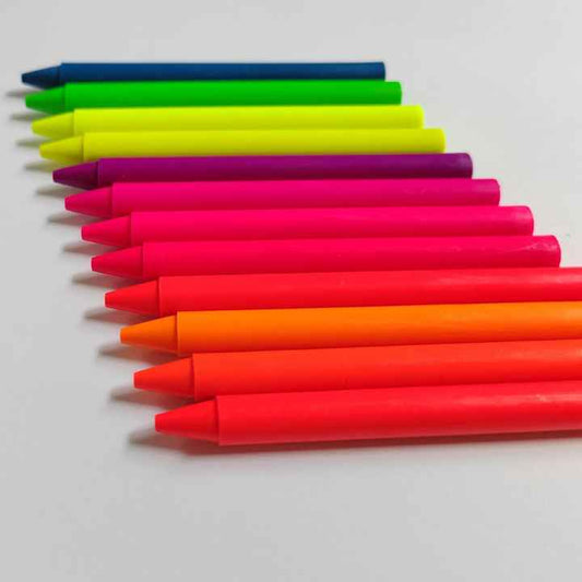 Set Fluorescent Wax for Kids' Painting - مجموعة أقلام تلوين شمعية