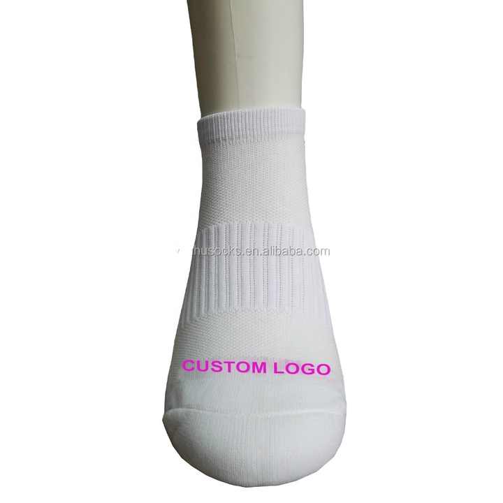 Women's Running Sports Socks with Custom Logo Low Price Ankle White Half Cushion Function Custom 