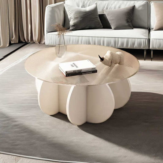 Modern Simple Luxury Design Tempered Glass Coffee Table 