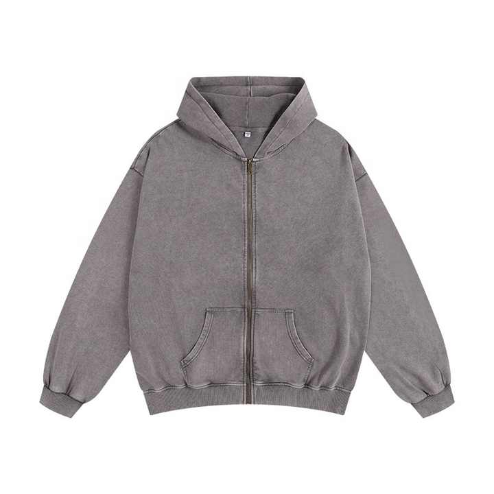 Men Zip up Vintage Hoodie 