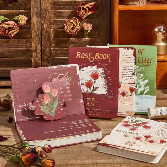 Rose Diary Gift Box Set Hand Account-مجموعة هدايا