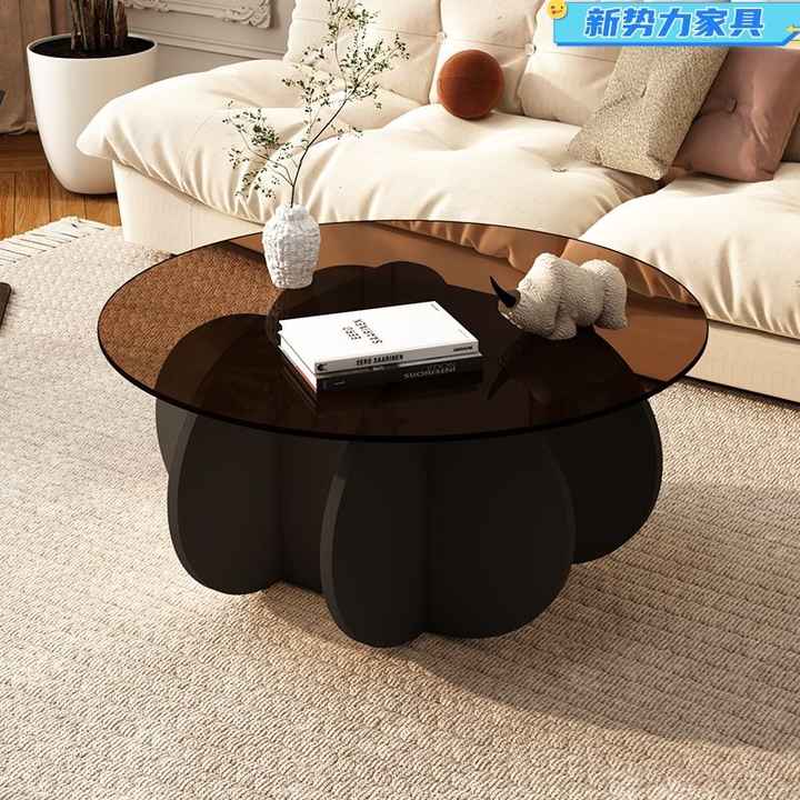 Modern Simple Luxury Design Tempered Glass Coffee Table 