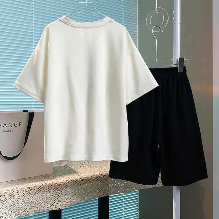 Teen Boys Set Trendy Printed Short- For teenage boys, 