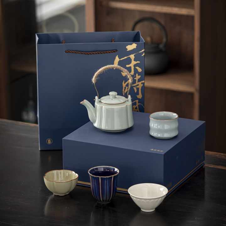 طقم شاي سيراميك من خمسة مشاهير ,Five Celebrity Ceramic Tea Set